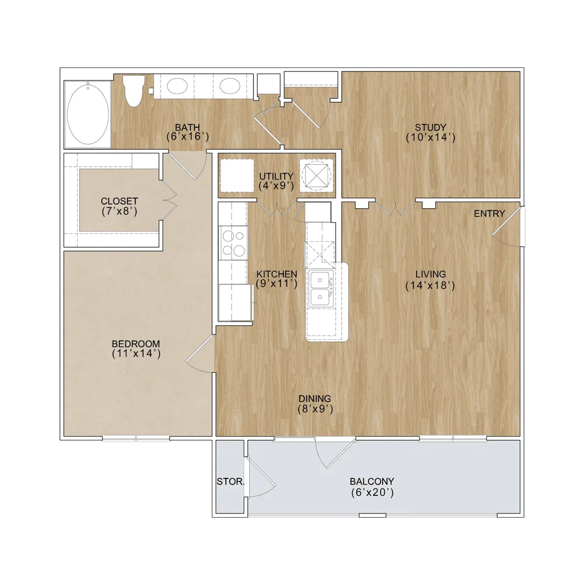 The Retreat at Riverstone - Diagram, Floor Plan