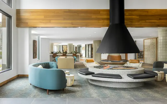 Bradbury - Lobby Lounge with Fire Place