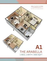 1 Bed | 1 Bath | 568 SQFT