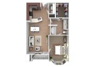 1 Bedroom, 1 Bathroom