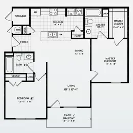 2 Bathroom, 2 Bath, Market