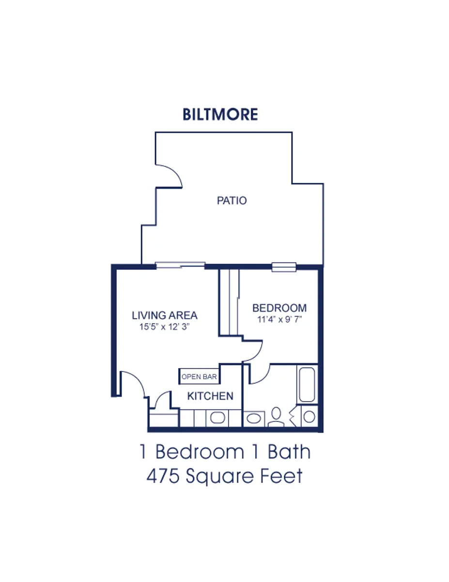 Unit 682B 1Bed/1Ba Dn (B) Courts of Valle Vista