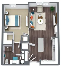 One Bedroom-One Bath