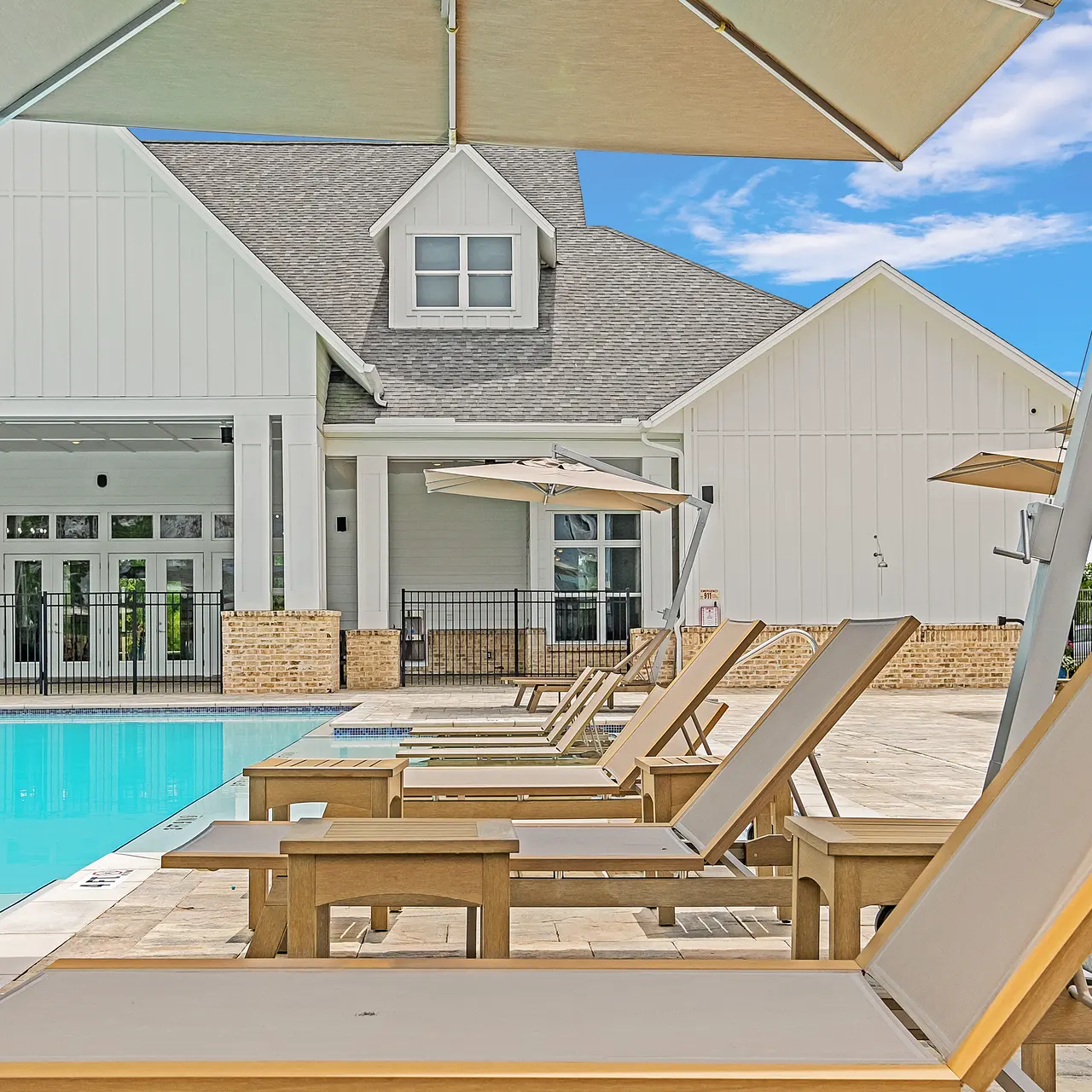 lounge seating by pool