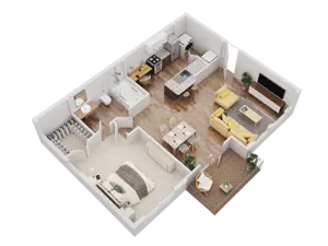 1 Bedroom 1 Bathroom - A2