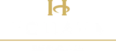 Holland Residential Logo featuring "HOLLAND" in white, with the word "RESIDENTIAL" beneath a gold line.