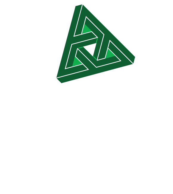Logo of Trinity at the Hill featuring a stylized triangle design above the text.