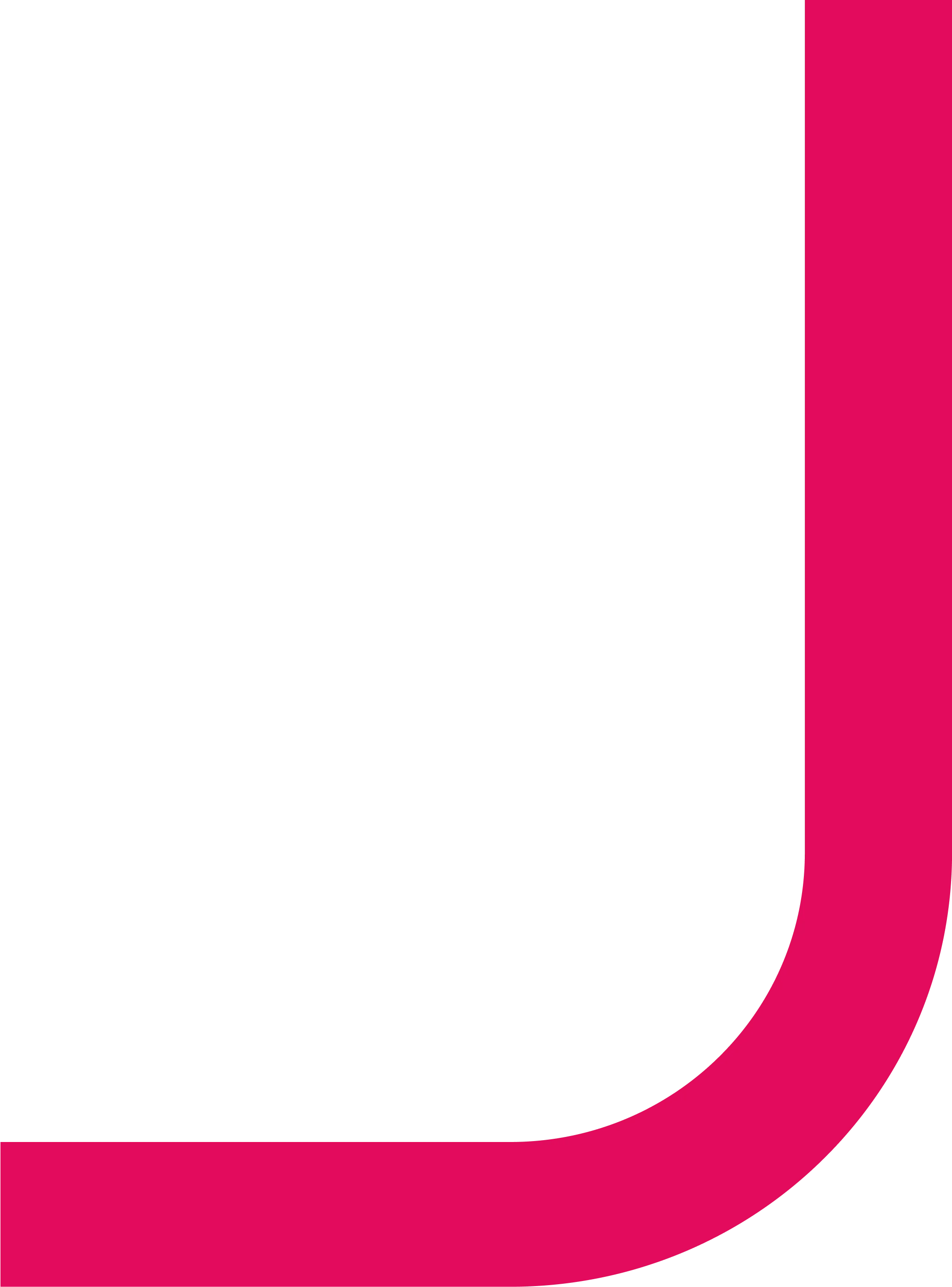 Bright Pink Abstract Shape An abstract shape featuring a curved end and a straight edge, colored in bright pink.