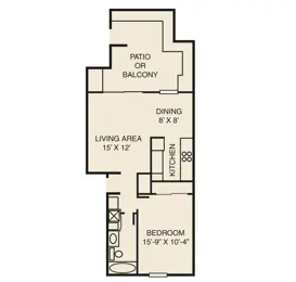 1 Bed/1 Bath Dn (D) 1 Bed/1 Bath Dn (D)