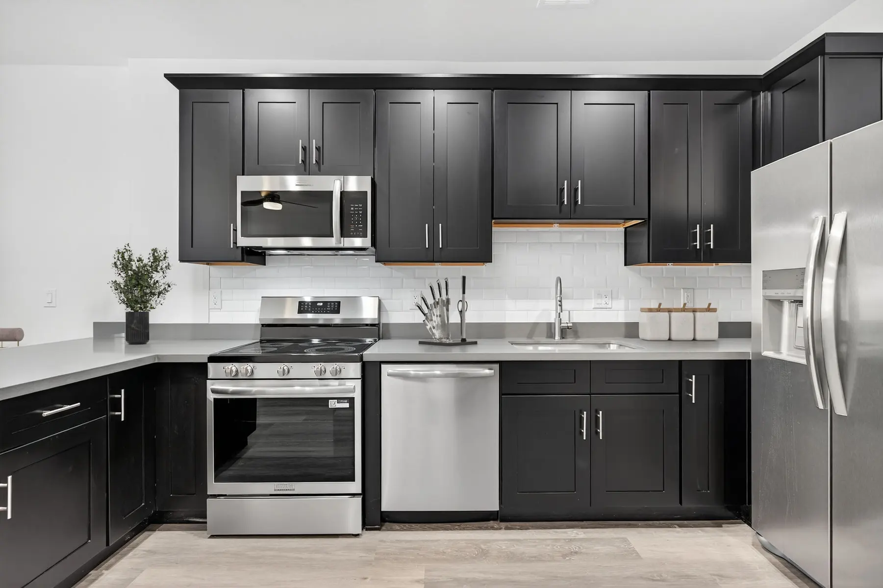 Apartment kitchen — representative home at South Mountain Shadows.