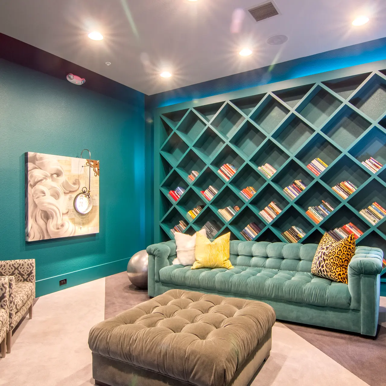 The Pointe Brodie Creek Apartments feature a sitting lounge we call our Library. Relax and read any book you like!