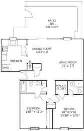 2Bed/2Ba-Up (H)