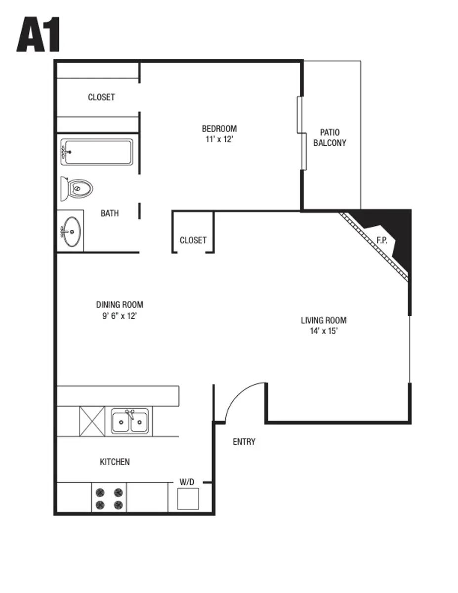 Springfield Crossing Apartments - Diagram, Floor Plan