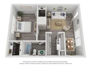 1x1 Luxury Renovated 620 sq ft