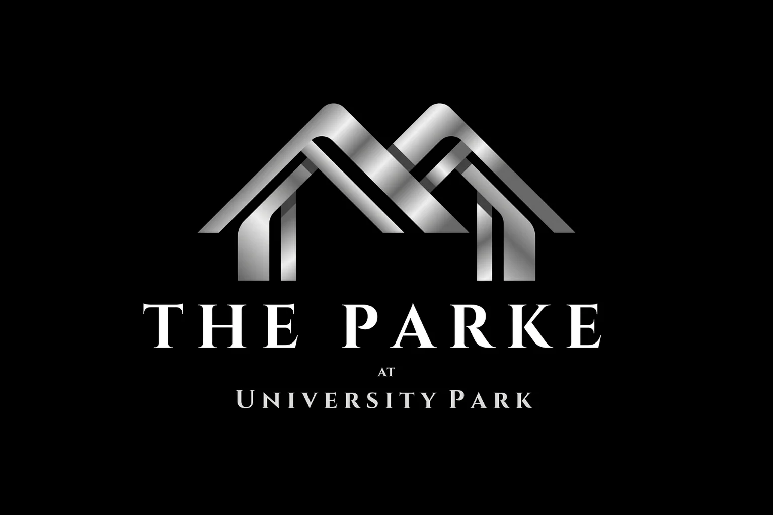 Logo of The Parke at University Park Logo for The Parke at University Park featuring stylized mountain shapes and bold text.