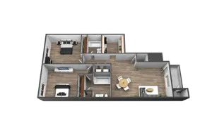 2 Bedroom 2 Bathroom - B3U