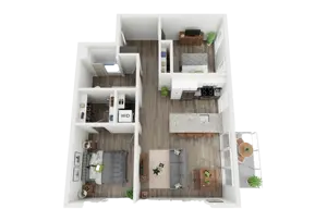 2 Bed 1 Bath