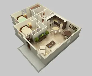 2 Bedroom,2 Bathroom