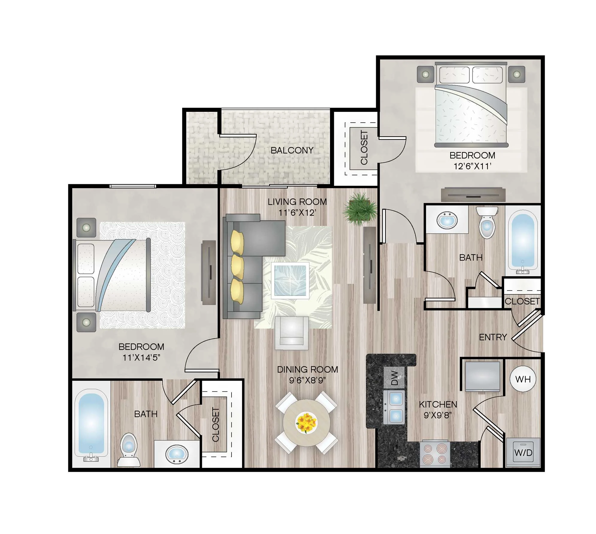 Lakeside Apartments - Diagram