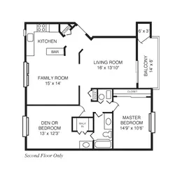 2 Bed/1 Bath-Up