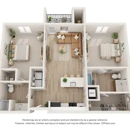 2 Bed, 2 Bath