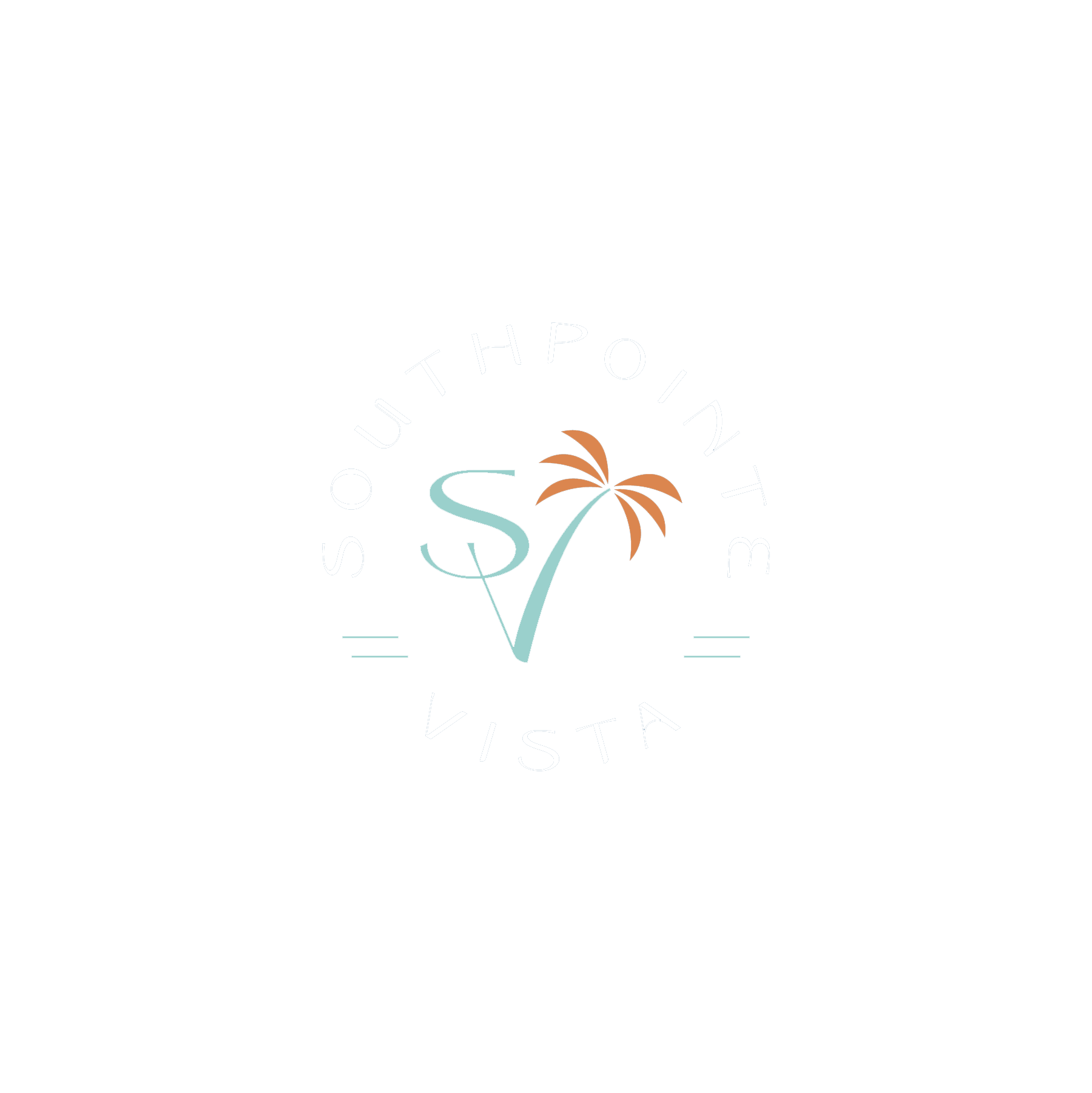 Logo for Southpointe Vista featuring stylized text and a palm tree icon.