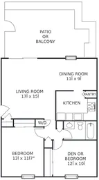 2Bed/1Ba-Dn (F)