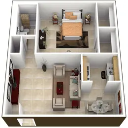 1 Bedroom, 1 Bathroom