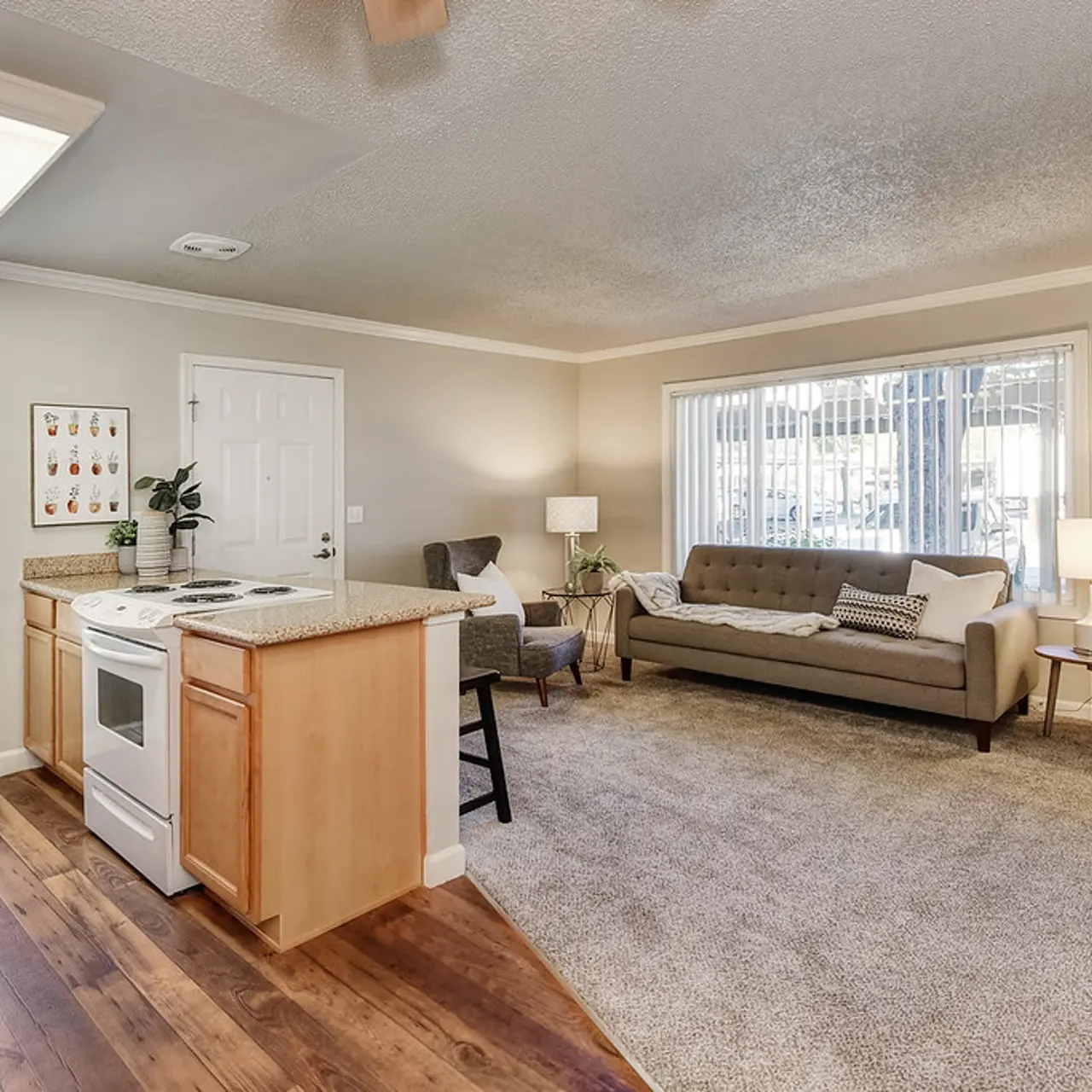 Marina Village West - Living Room, Room, Flooring