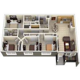 4 Bedroom, 3 Bathroom