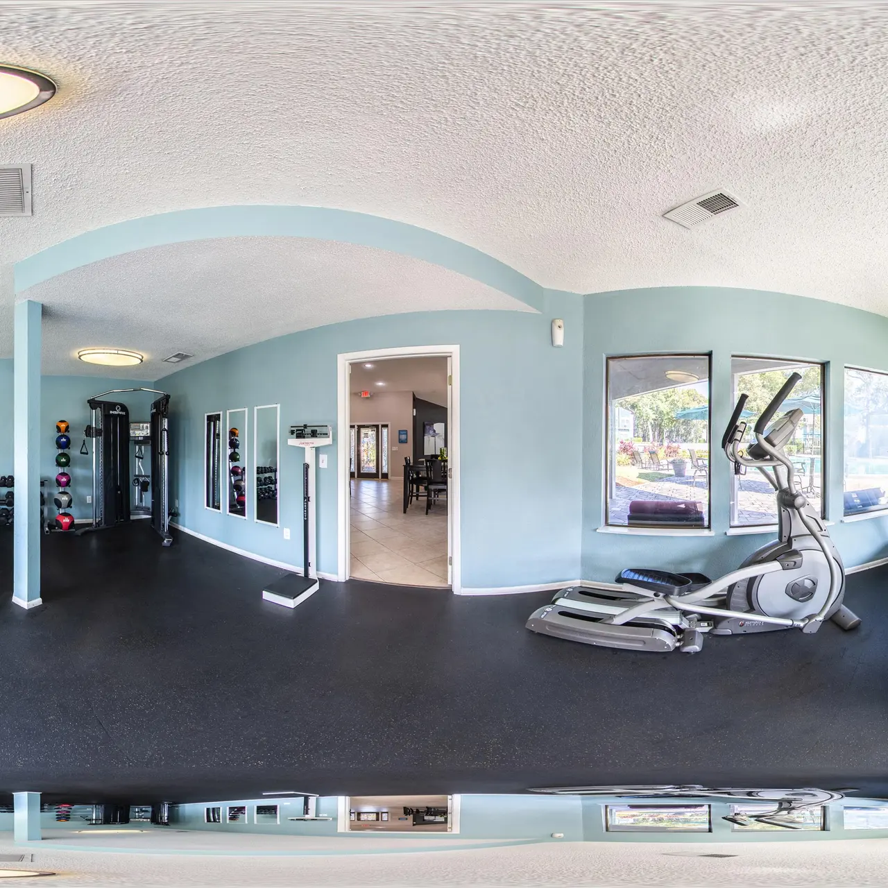 wide shot of the fitness center
