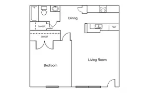 1 Bedroom / 1 Bath