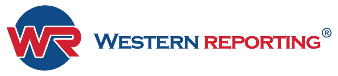 Western Reporting Logo Logo of Western Reporting featuring the initials WR and the full name in a stylized format.