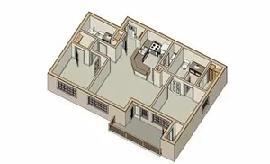 2 Bedroom 2 Bathroom - Market