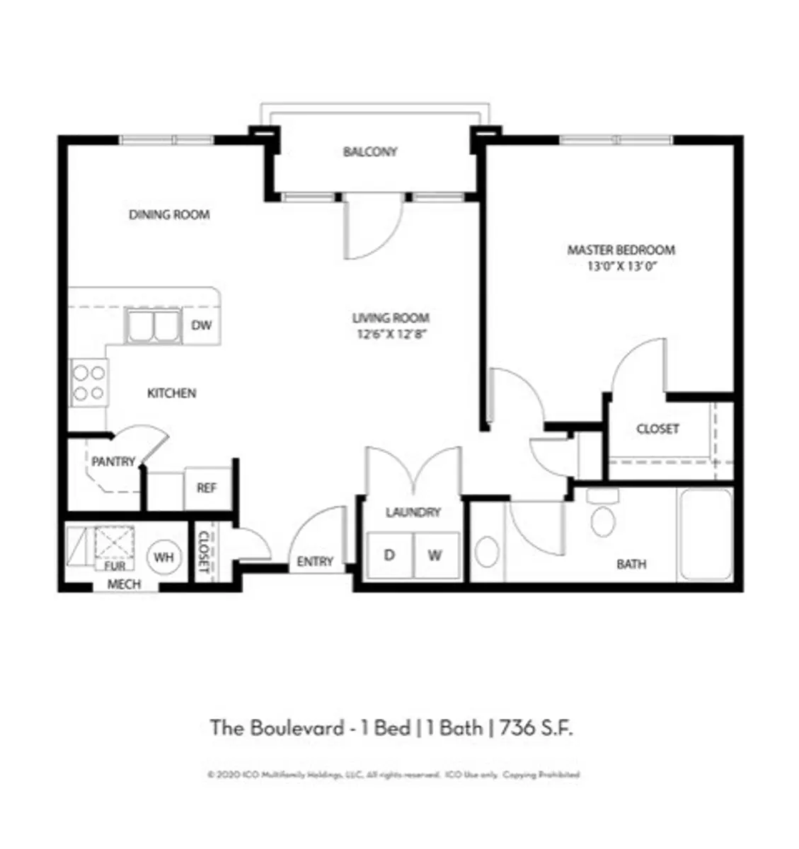 The Boulevard Diagram, Floor Plan, Chart