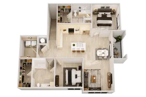 2BR-H + 1 Car Garage