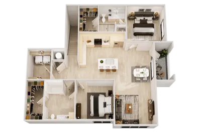 2BR-H + 1 Car Garage 2BR-H + 1 Car Garage