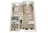 1 Bed, 1 Bath
