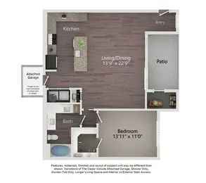 The Cedar Attached Garage