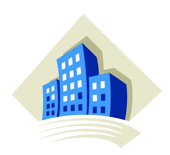 Jordan Living Logo Logo featuring three stylized buildings in blue, with the text 'JORDAN LIVING' arched above.