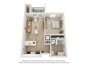 1 Bed, 1 Bath