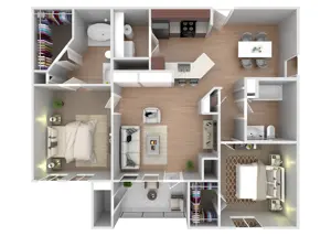 2 Bedroom, 2 Bathroom