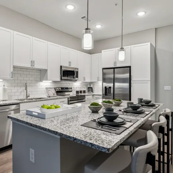 Memorial at Six Memorial at Six - Indoors, Kitchen, Kitchen Island