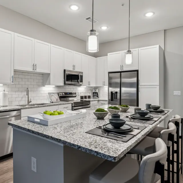 Memorial at Six - Indoors, Kitchen, Kitchen Island