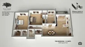 2 Bedroom 1.5 Bathroom