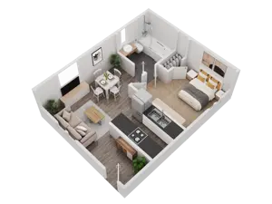 1 Bedroom 1 Bathroom - A3