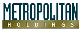 Logo of Metropolitan Holdings, featuring the text 'METROPOLITAN' in blue and 'HOLDINGS' in gold.