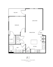 A1 | 1 Bed | 1 Bath