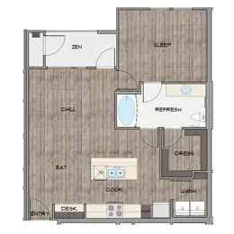 1 Bedroom, 1 Bathroom