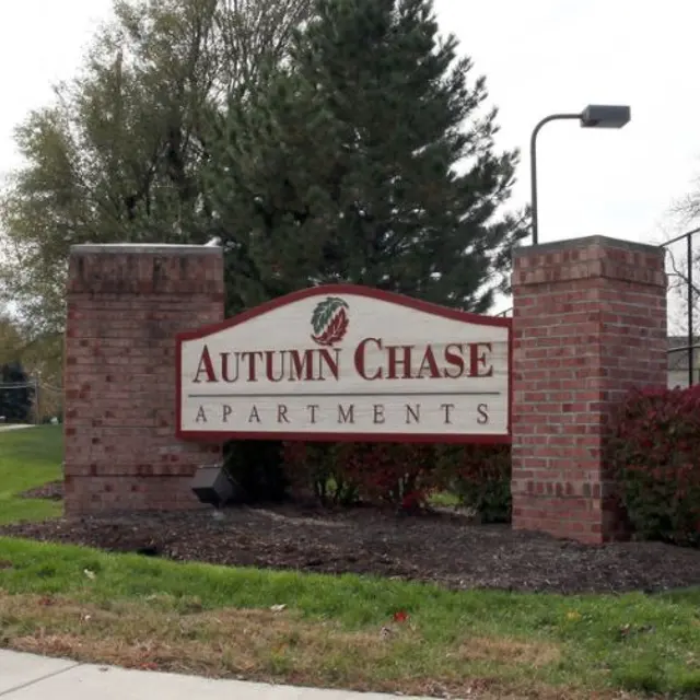 Autumn Chase - Bush, Sign, Entrance